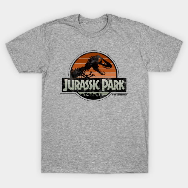 Jurassic logo Minimalistic Park Sunset Design T-Shirt by Jurassic Merch